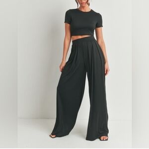 WinWin Black Palazzo Set.  Size Small